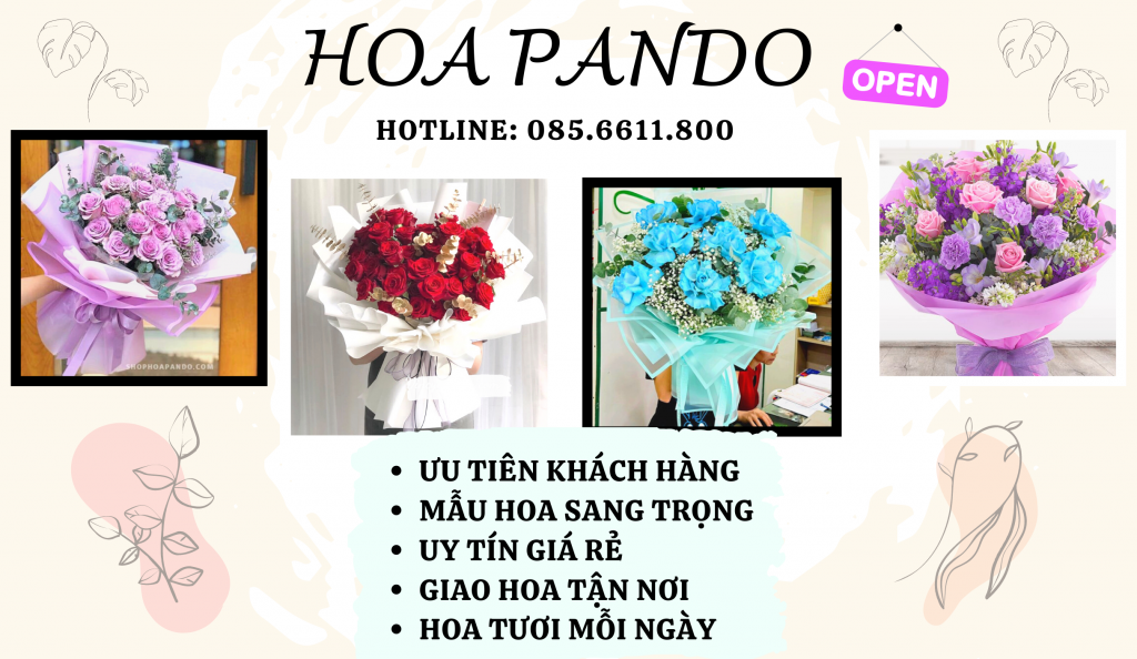 Cửa hàng hoa Pando là địa chỉ hoa uy tín - shop hoa đẹp ở Kiên Giang